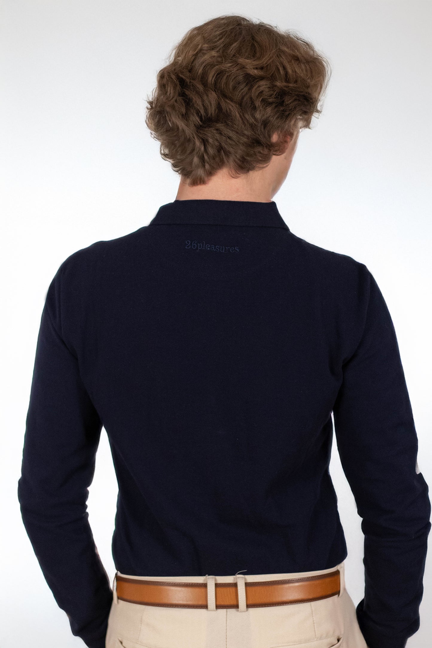 Langarm Polo-Shirt "navy"